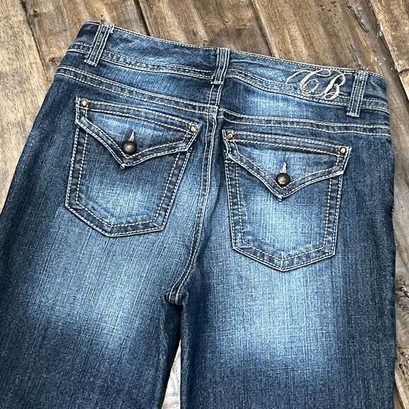 Code Bleu Bootcut Jeans Medium Wash Stitch Denim Women's Concert‎ Riding Sz 8/28 - Picture 14 of 14